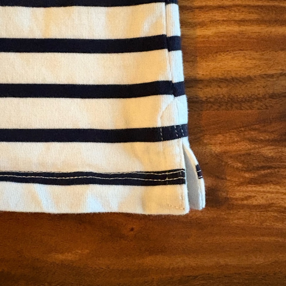 Batela Spain Women’s Navy & White Nautical Striped Long Sleeve Tee Shirt 42 M 10 - Picture 8 of 15